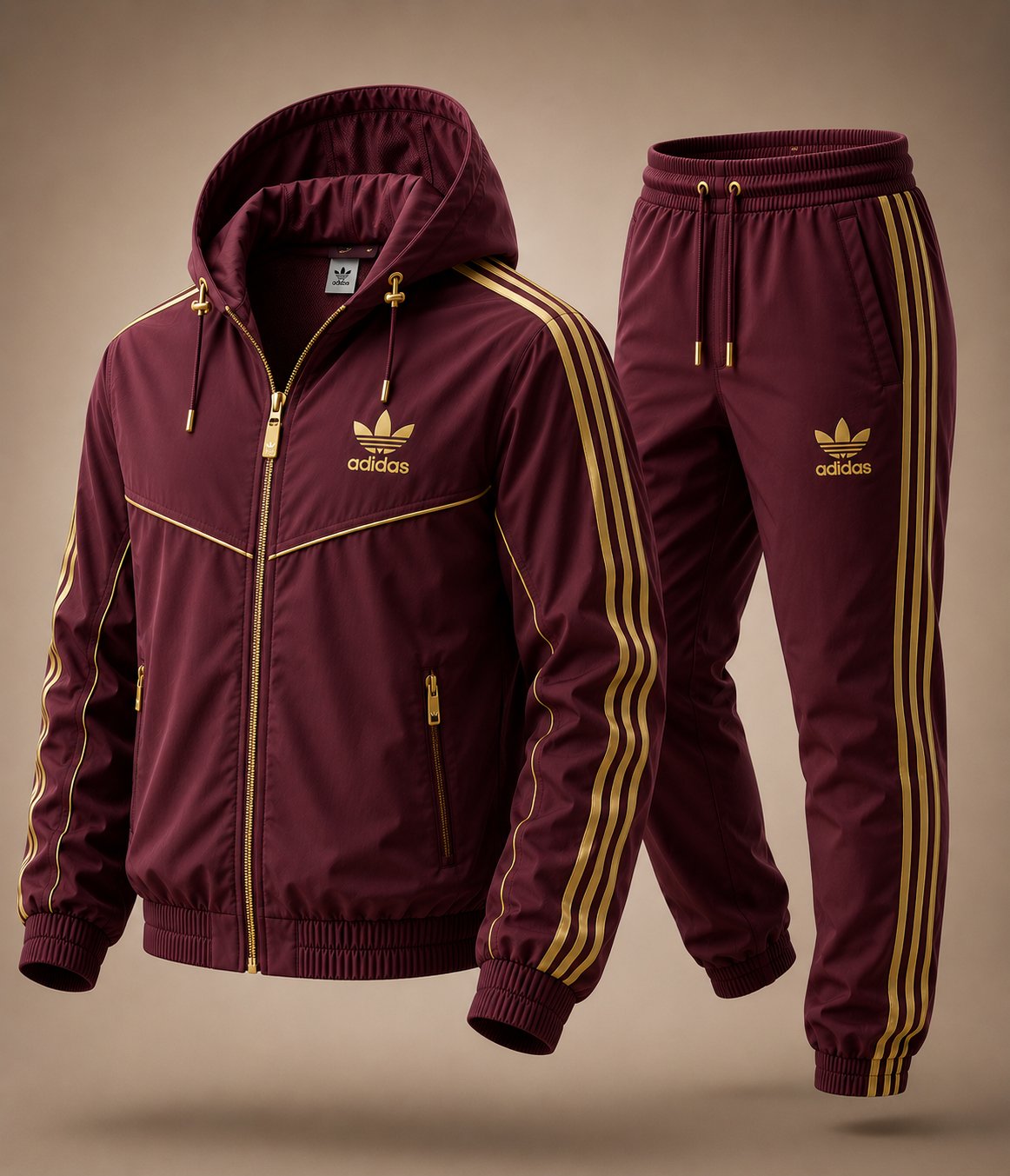 Golden Stripe Tracksuit Set