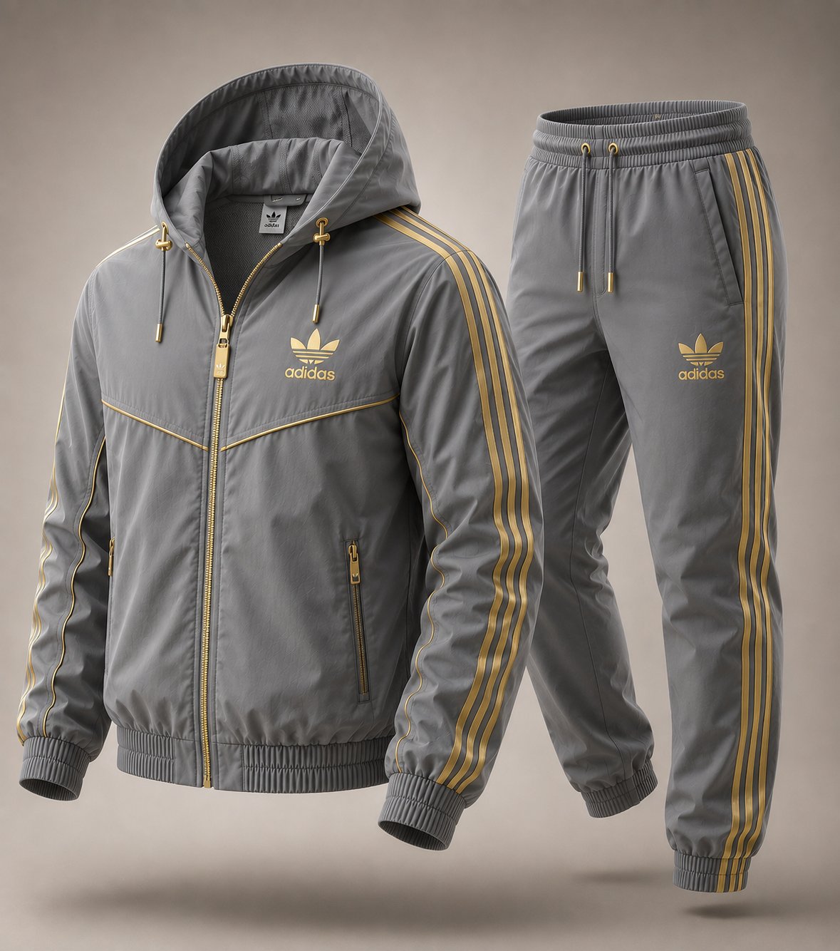 Golden Stripe Tracksuit Set