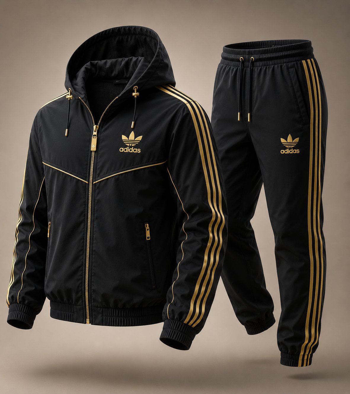 Golden Stripe Tracksuit Set