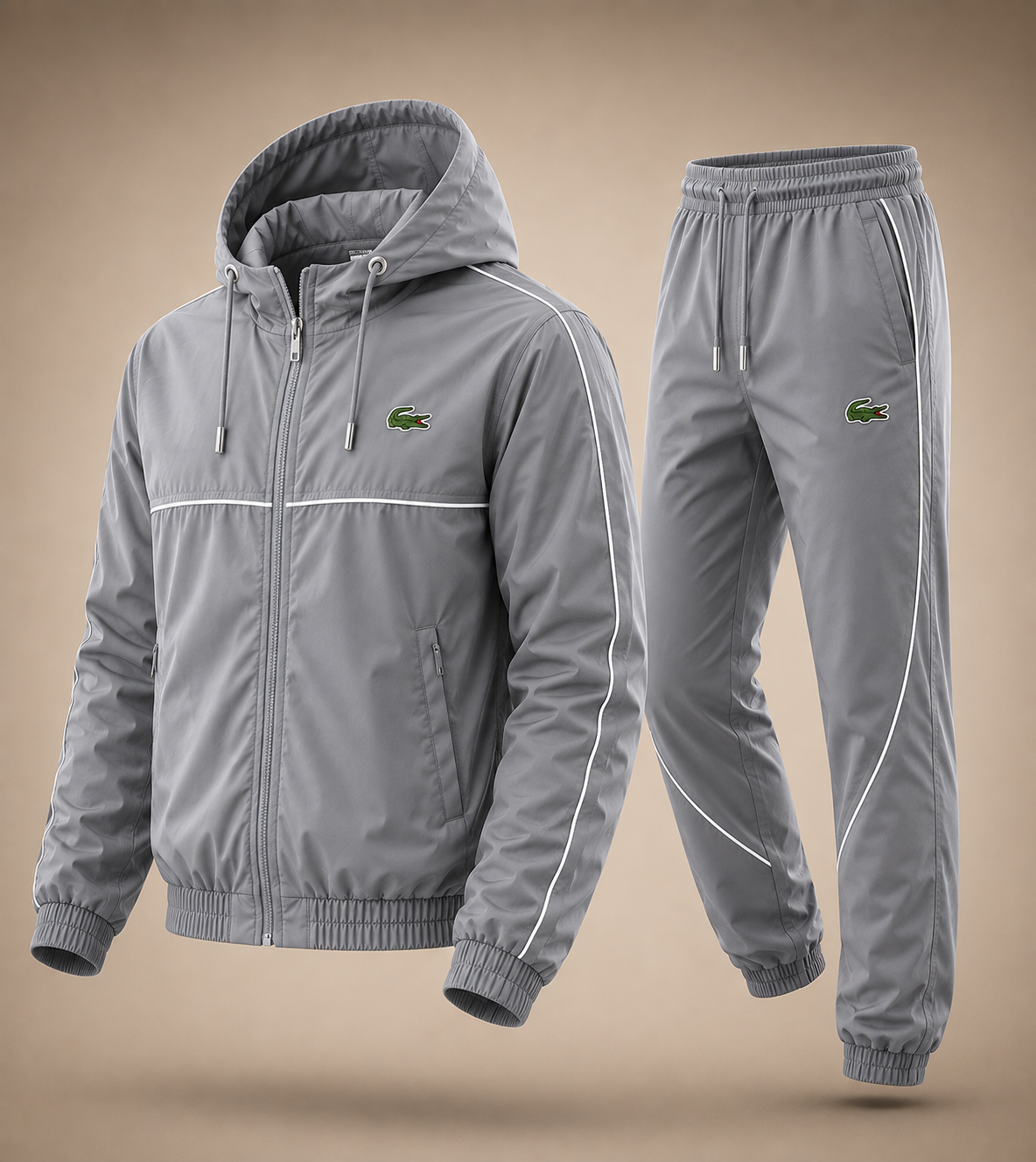Velour Piped Tracksuit Set