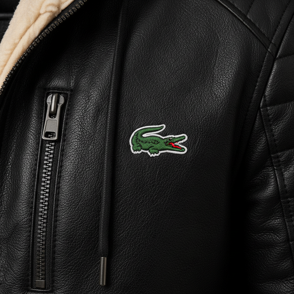 Sherpa Noir Hooded Leather Jacket