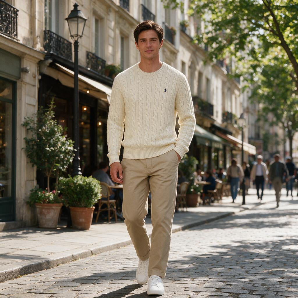 Heritage Cable-Knit Crewneck