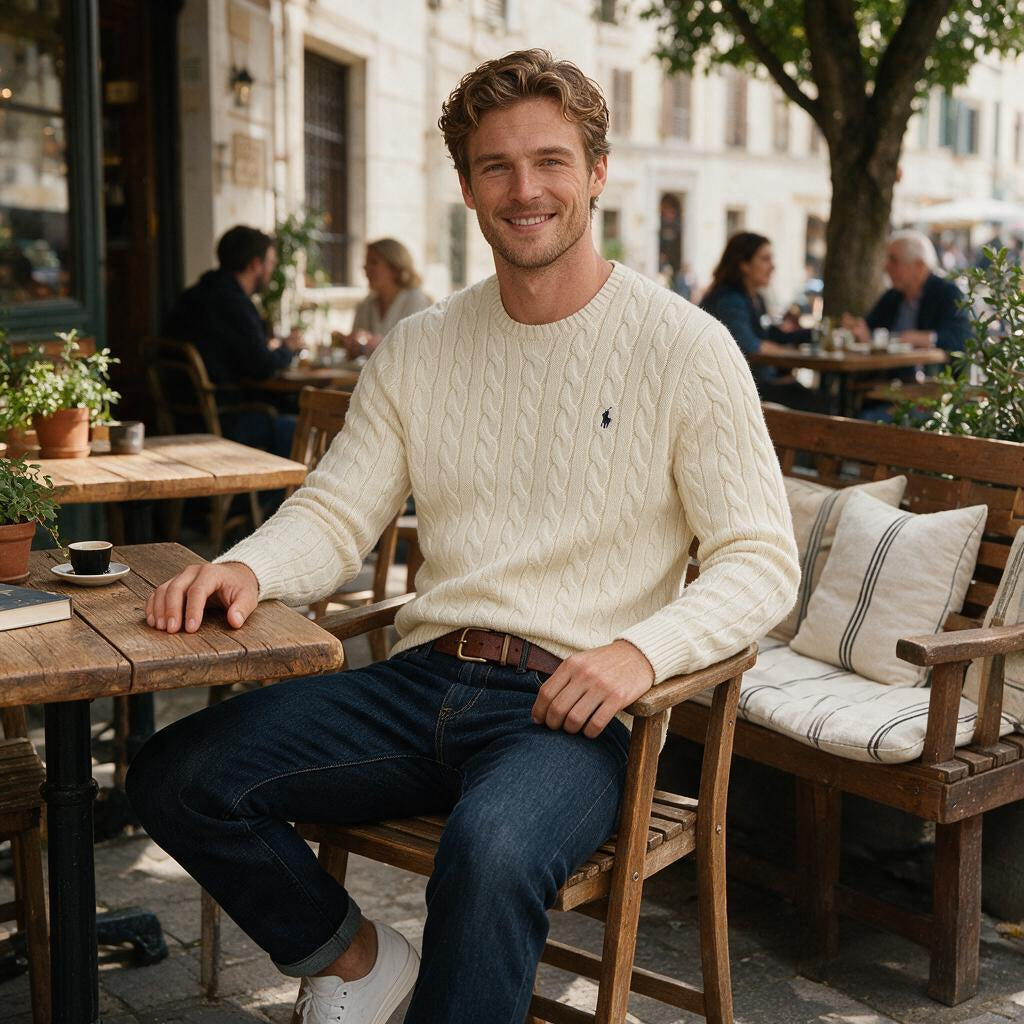 Heritage Cable-Knit Crewneck