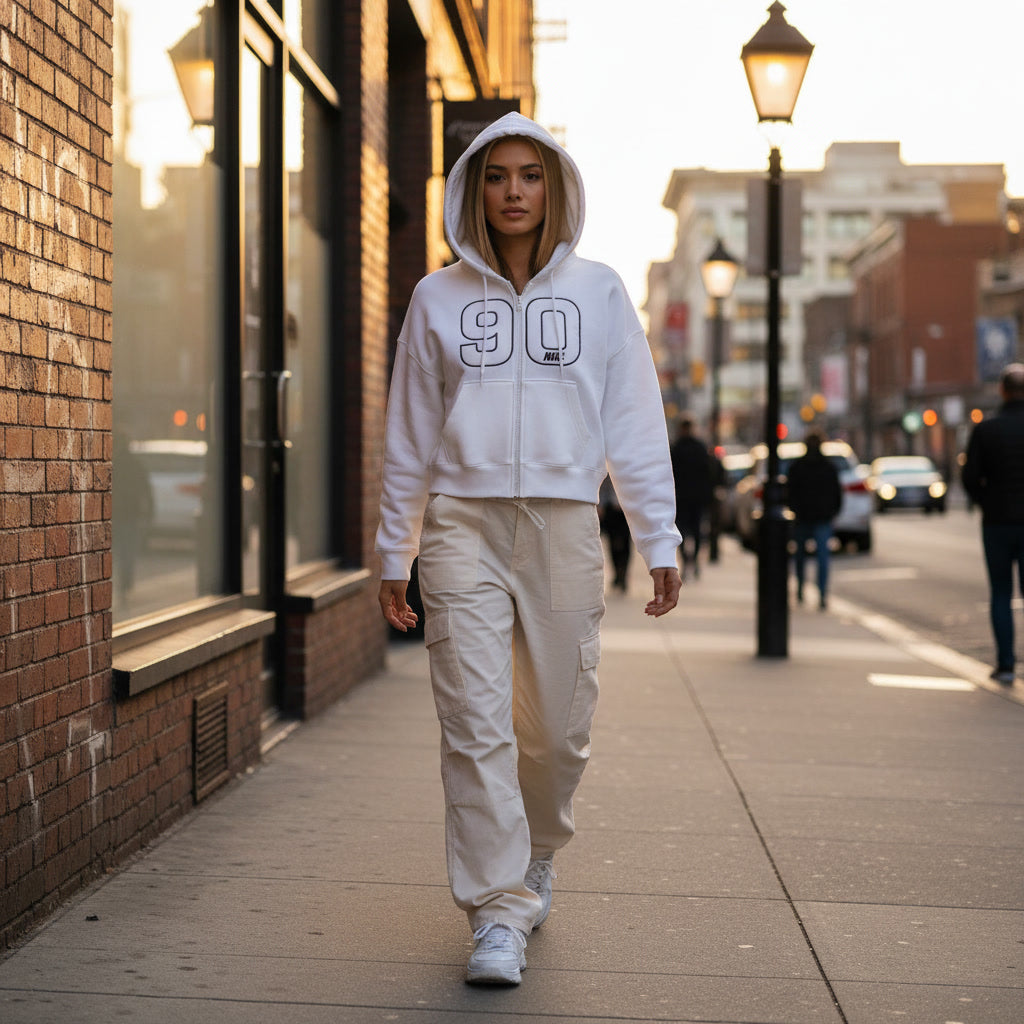 Studio 90 Crop Zip Hoodie