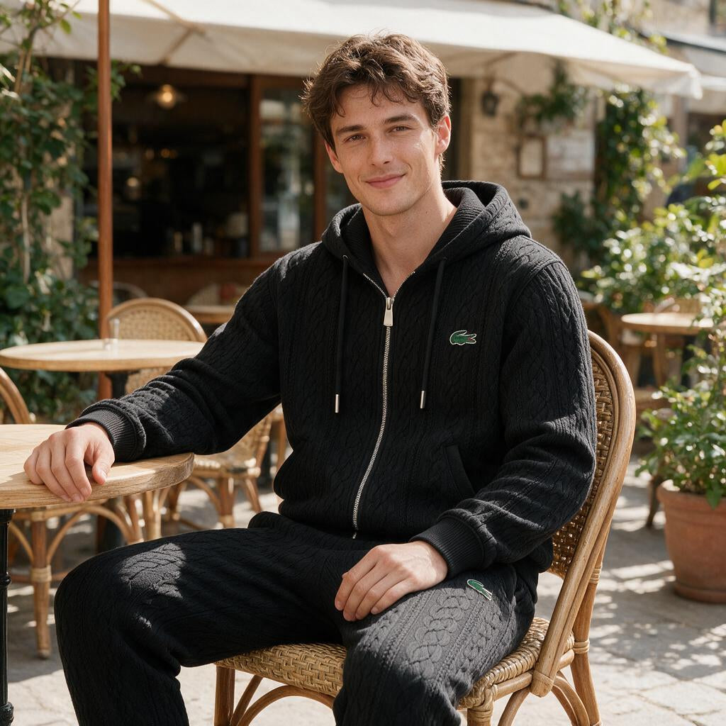 Woven Crest Tracksuit Set